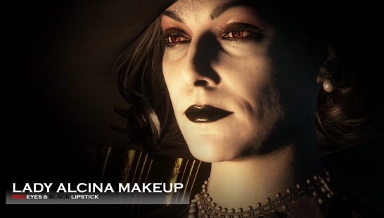 Alcina女士化妆（红眼睛和黑色唇膏）