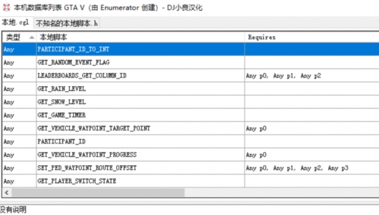 Enumerator GTA V Natives Searcher/DownloaderV3 简体中文汉化版