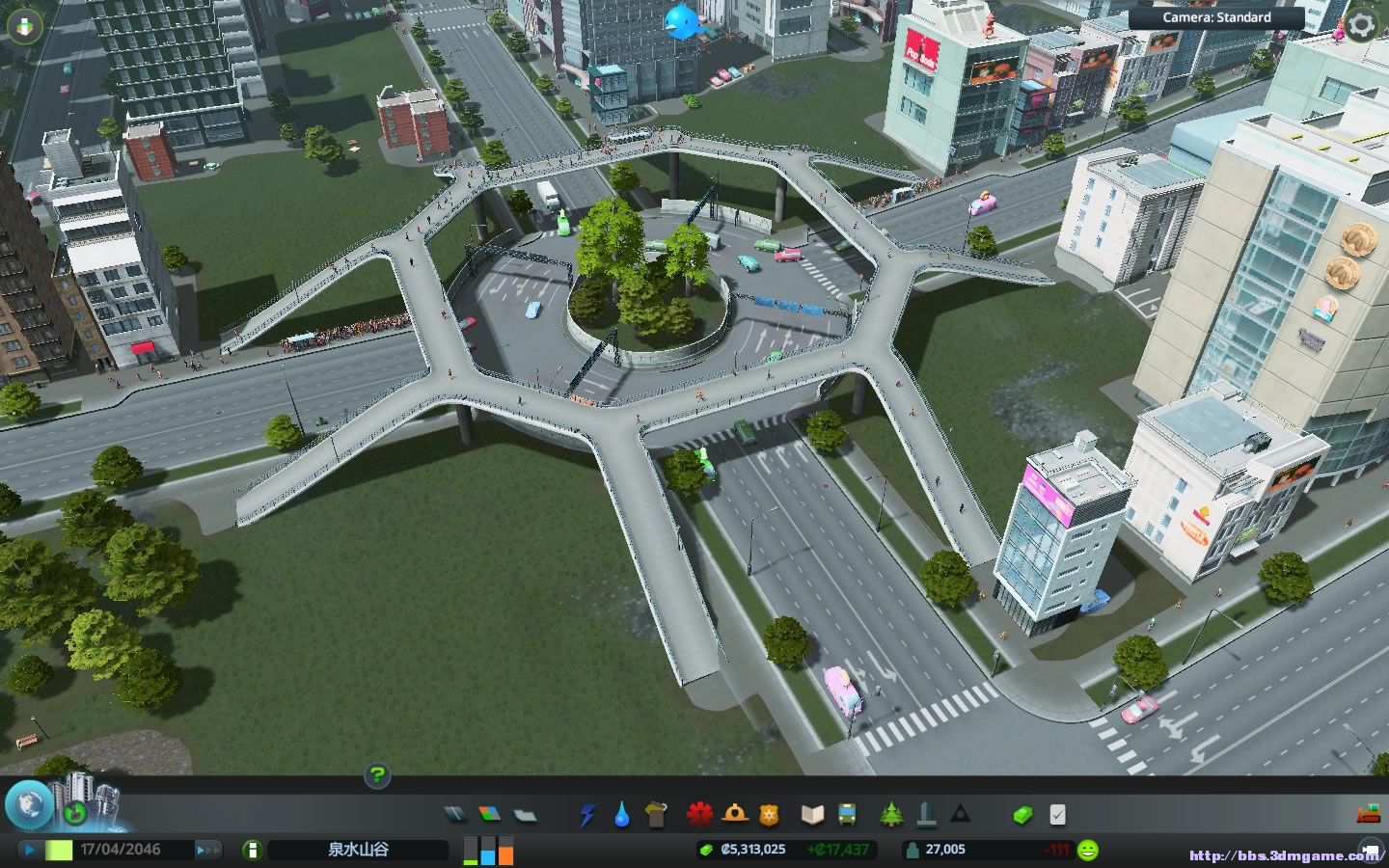 城市:天际线 原创超小型环岛mod