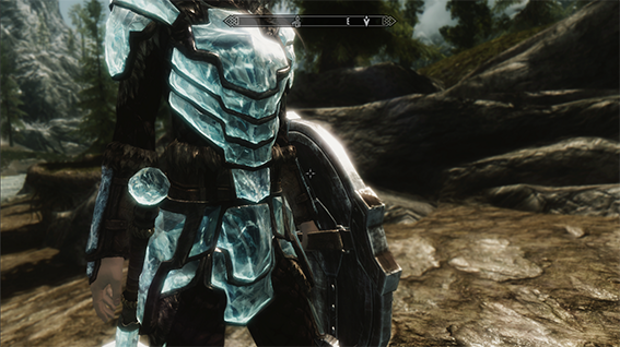 上古卷轴5 stalhrim魔冰盔甲高清材质替换mod