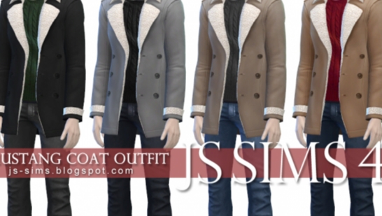 JS SIMS 4] Mustang Coat Outfit 野马外套装