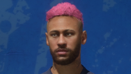 FIFA20 内马尔 粉色头发 脸型MOD 
