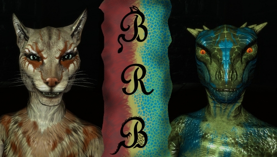 Beast Race人体彩绘-Khajiit和Argonian主题的人体和面部彩绘-