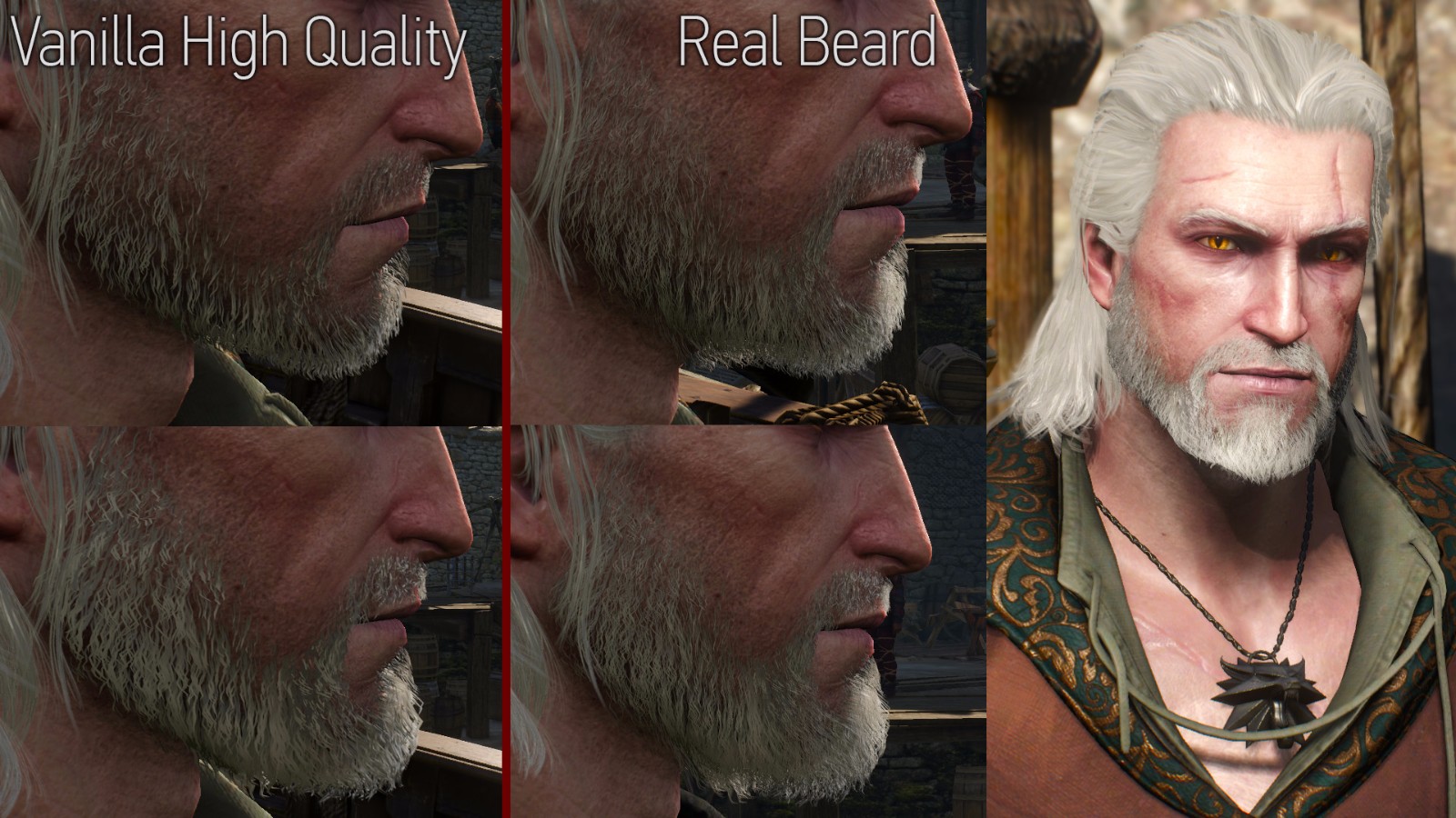 巫师3:狂猎 游戏美化 染发和胡子 截图