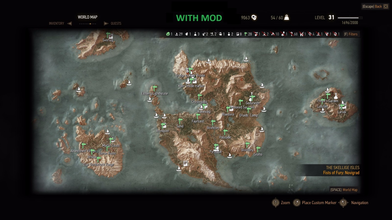 巫师3详细地图图片
