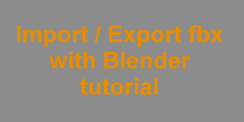 blender export fbx for unity