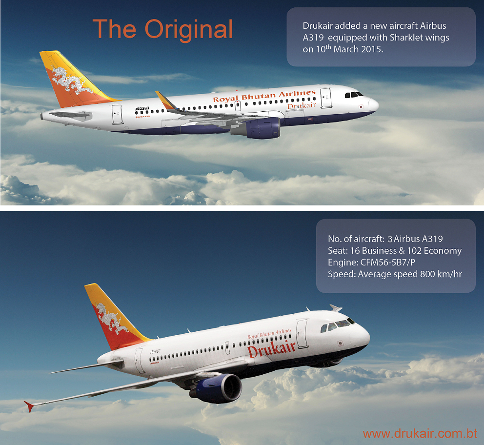 drukair皇家不丹航空公司空中客车a319livery