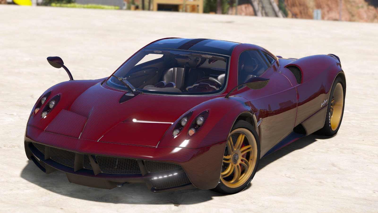 帕加尼huayra红碳reskin