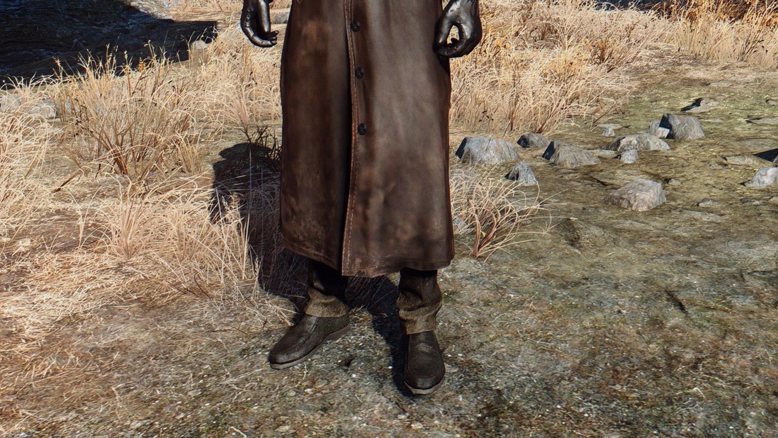 辐射4 人物美化 4k银色风衣装备retexture 截图