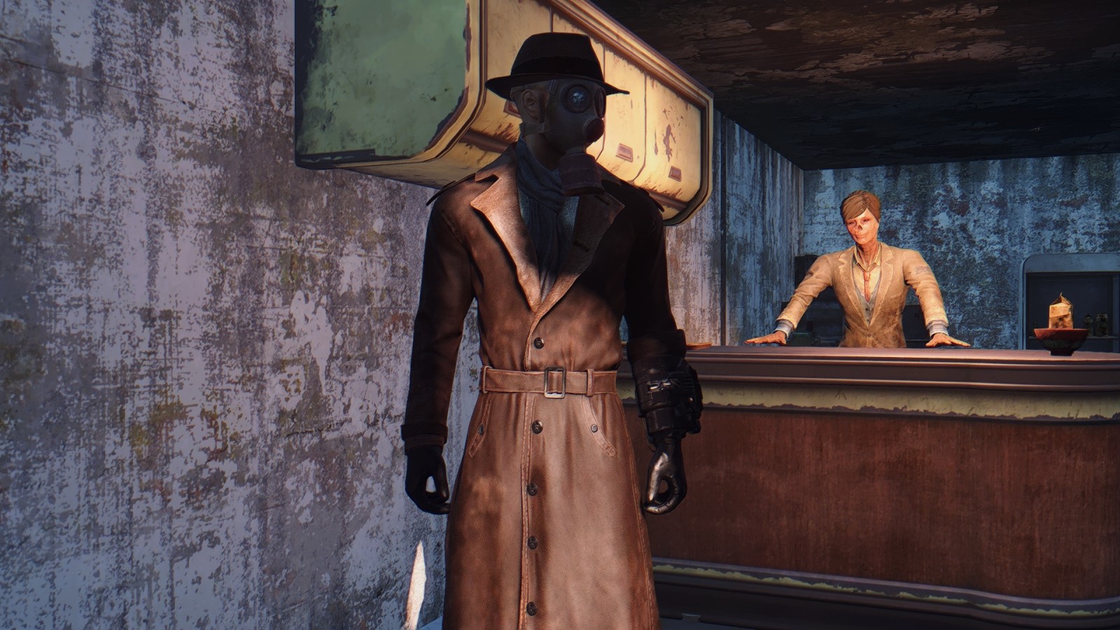 辐射4 人物美化 4k银色风衣装备retexture 截图