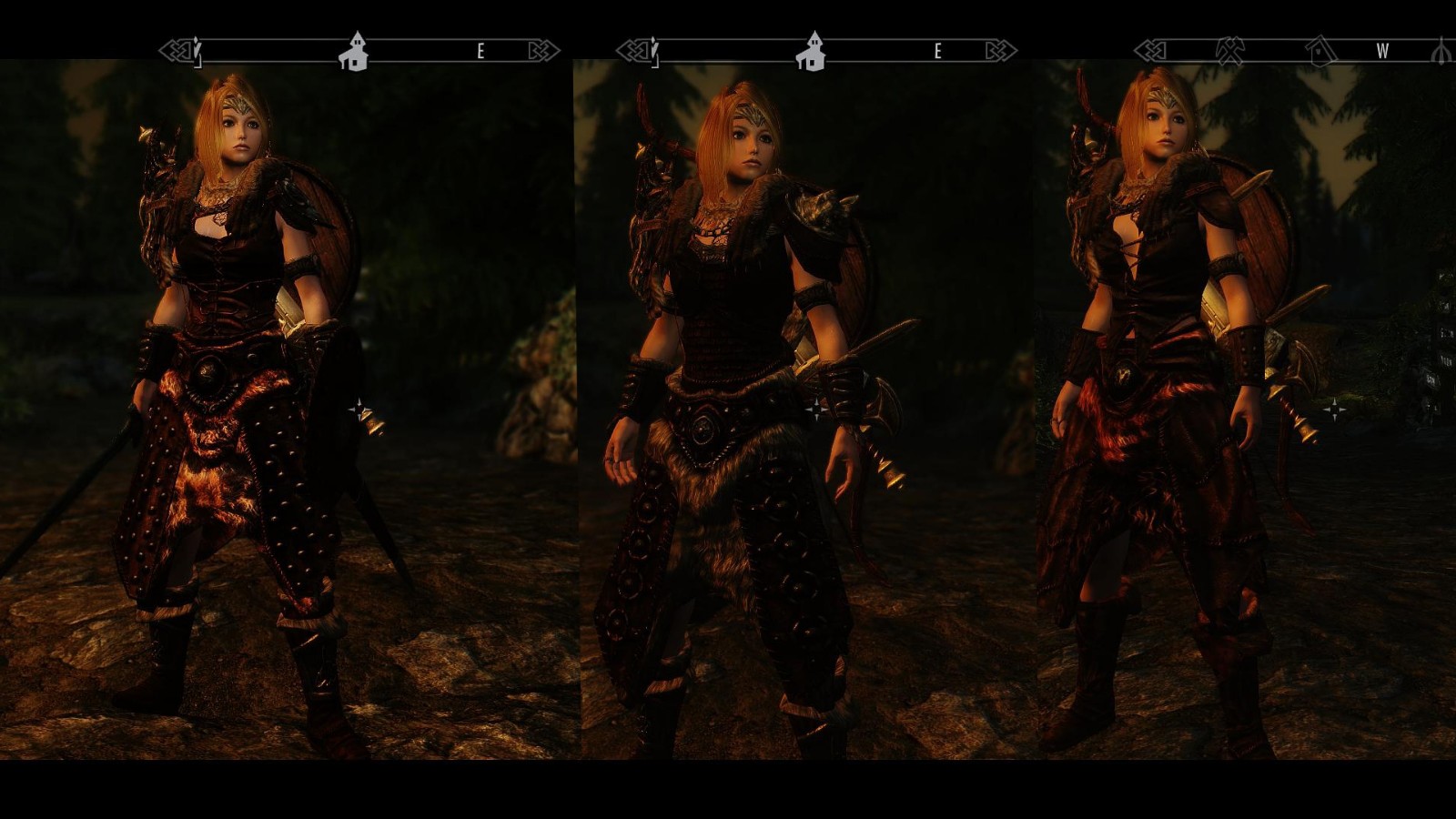 67毛皮甲高材质三种毛皮盔甲搭配