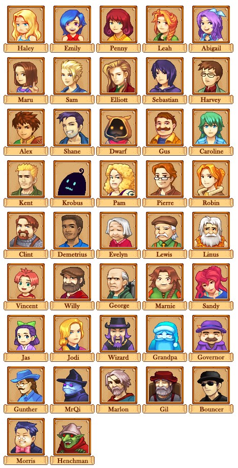 星露谷物语 人物美化 肖像42人 截图