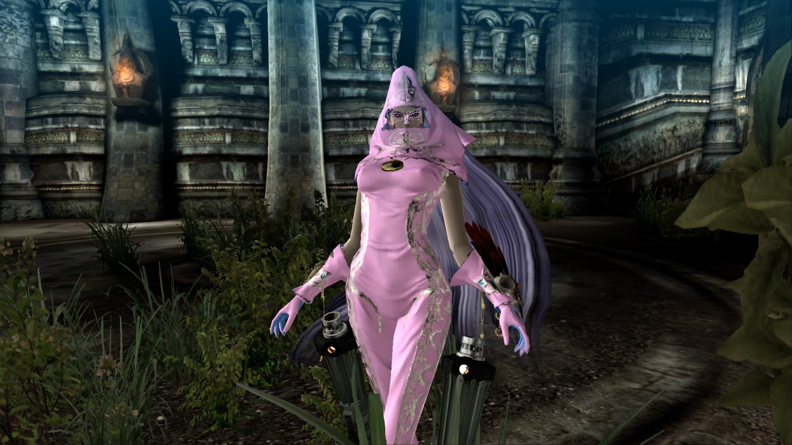 猎天使魔女 服装修改 bayonetta pc白金公主粉红银色旧服装mod 截图