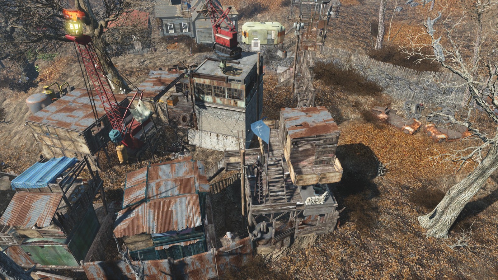 辐射4 据点建造 萨默斯维尔广场炮兵前哨基地 截图