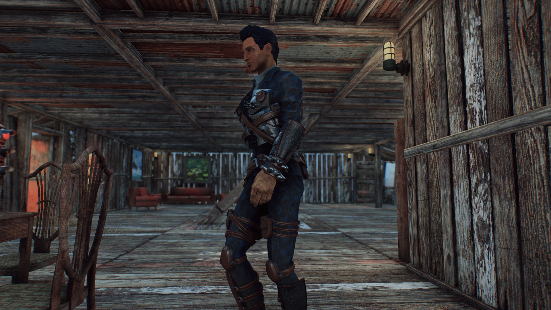 辐射4 武器装备 来自中西部的突袭者盔甲 截图