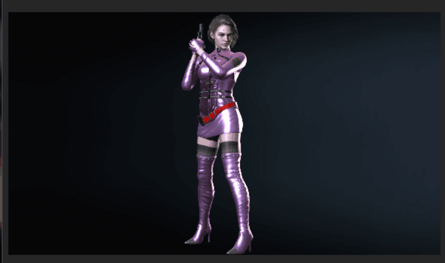 吉尔黑色长靴紧身衣短裙