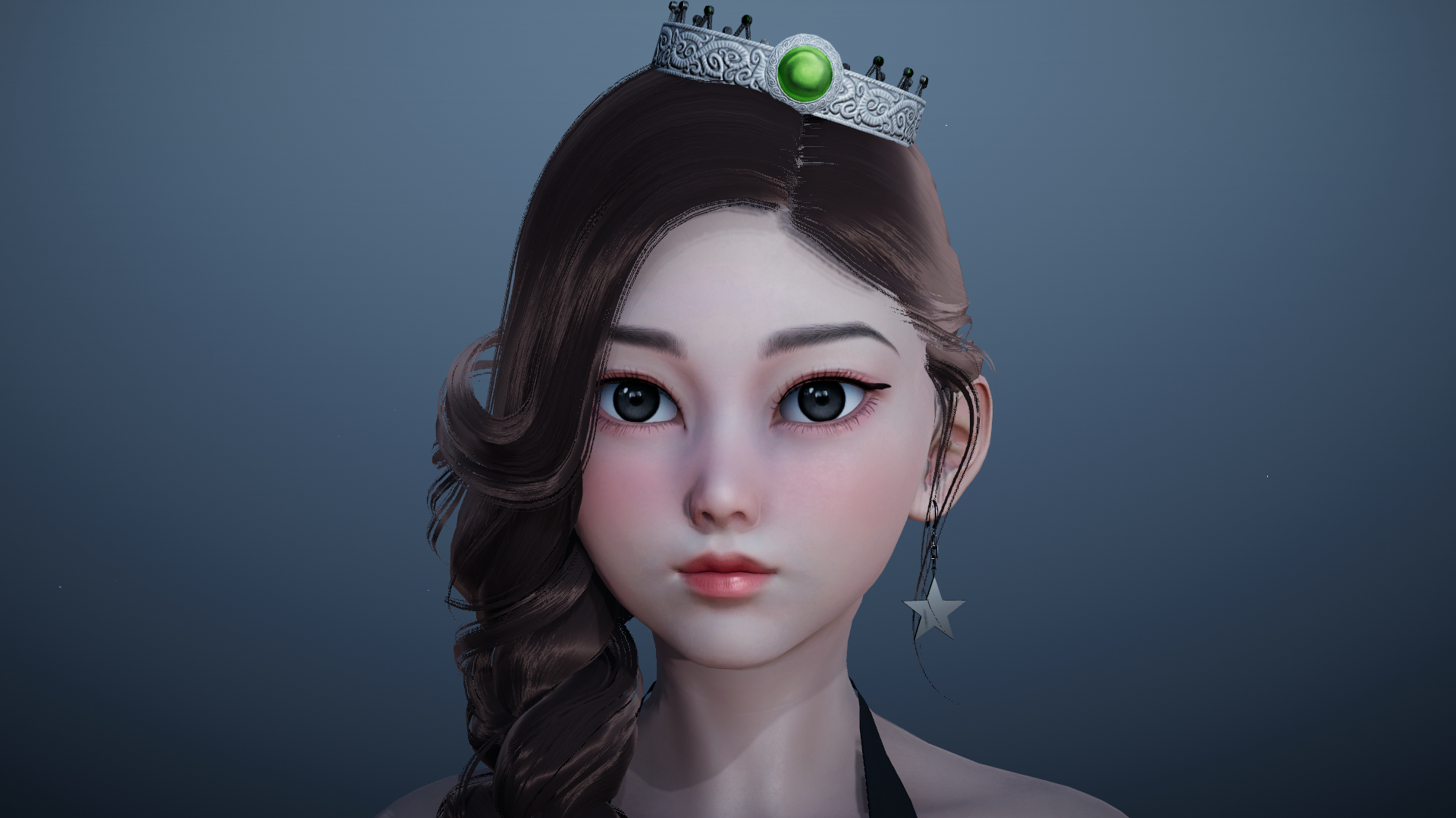 ai 少女 捏脸数据 邻居家的大眼娃——申智灿 截图