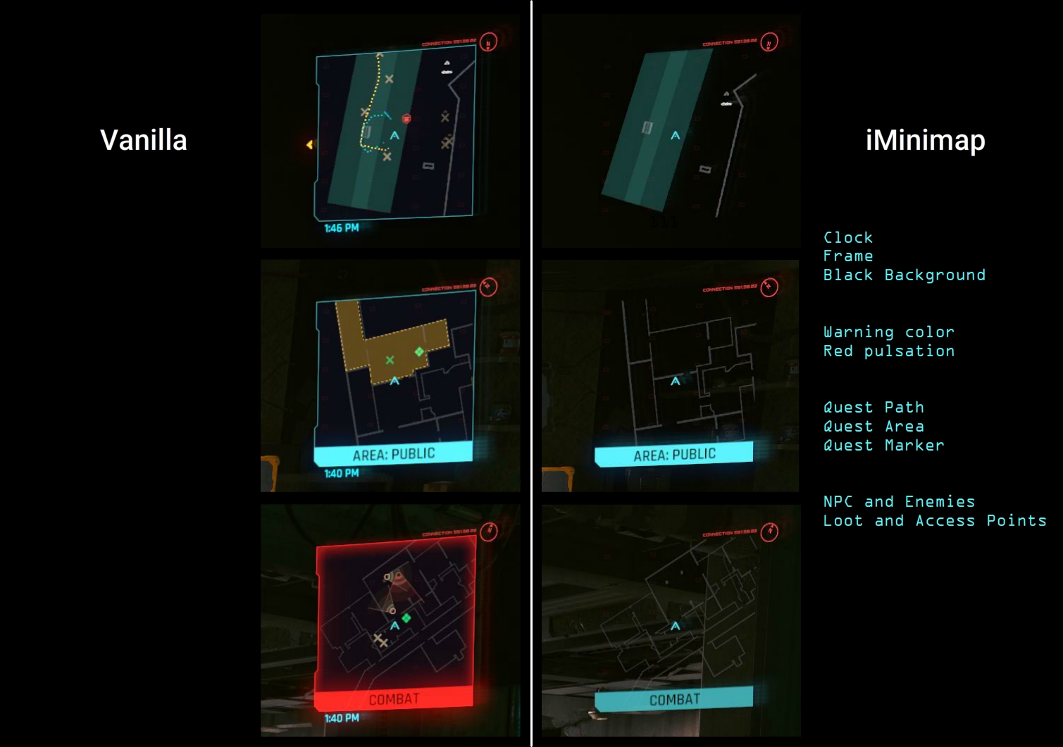 赛博朋克2077 游戏优化 沉浸式小地图 截图