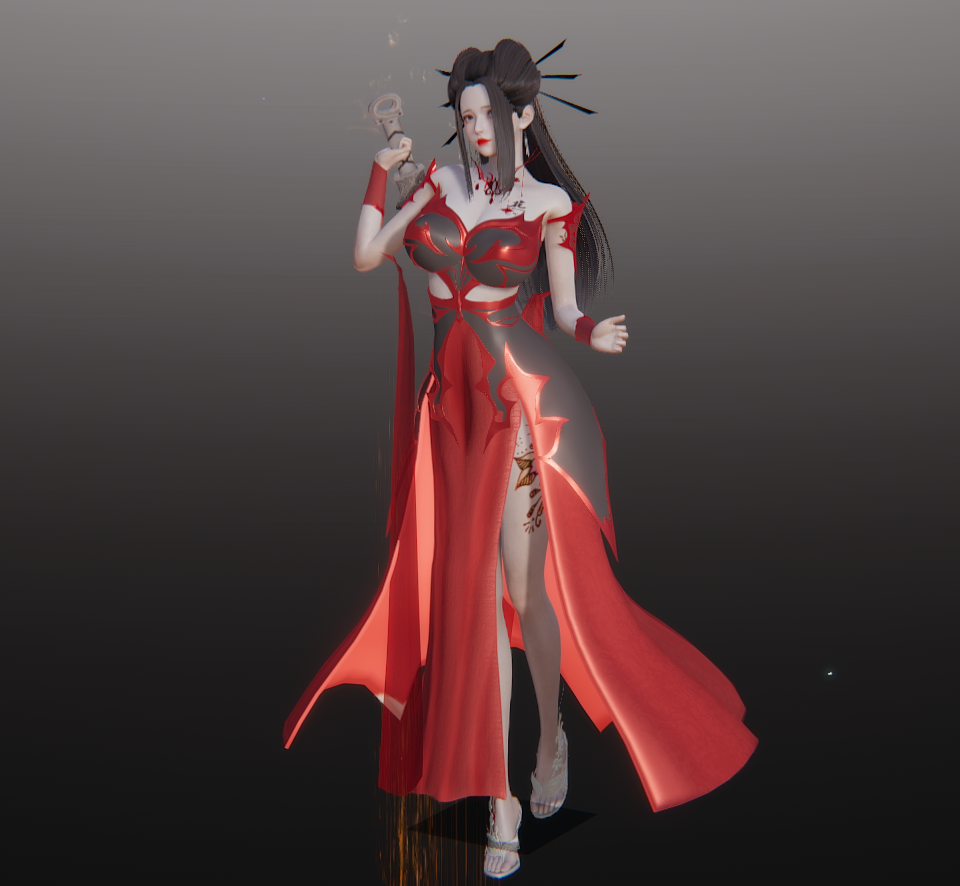 ai 少女 捏脸数据 焰灵姬 截图
