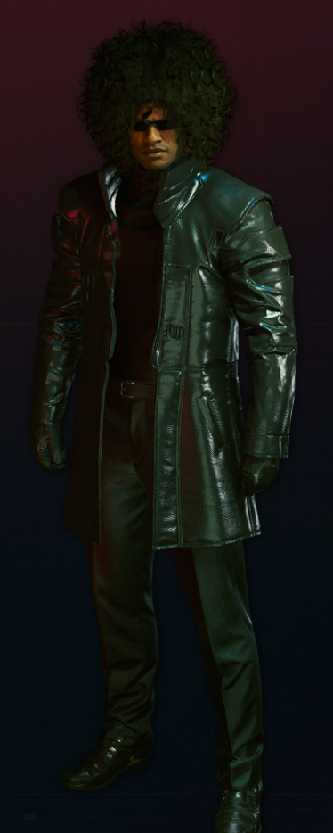 赛博朋克2077 武器装备 黑色皮革风衣 截图