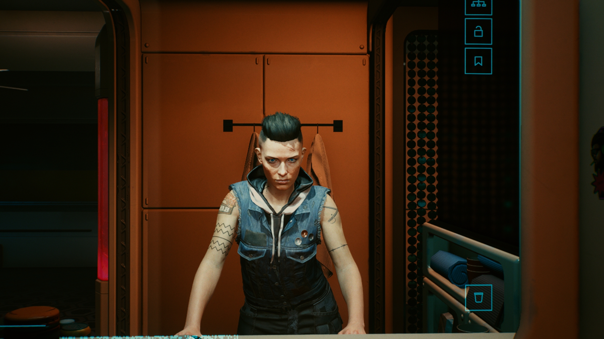 赛博朋克2077 人物角色 流浪者纹身 截图