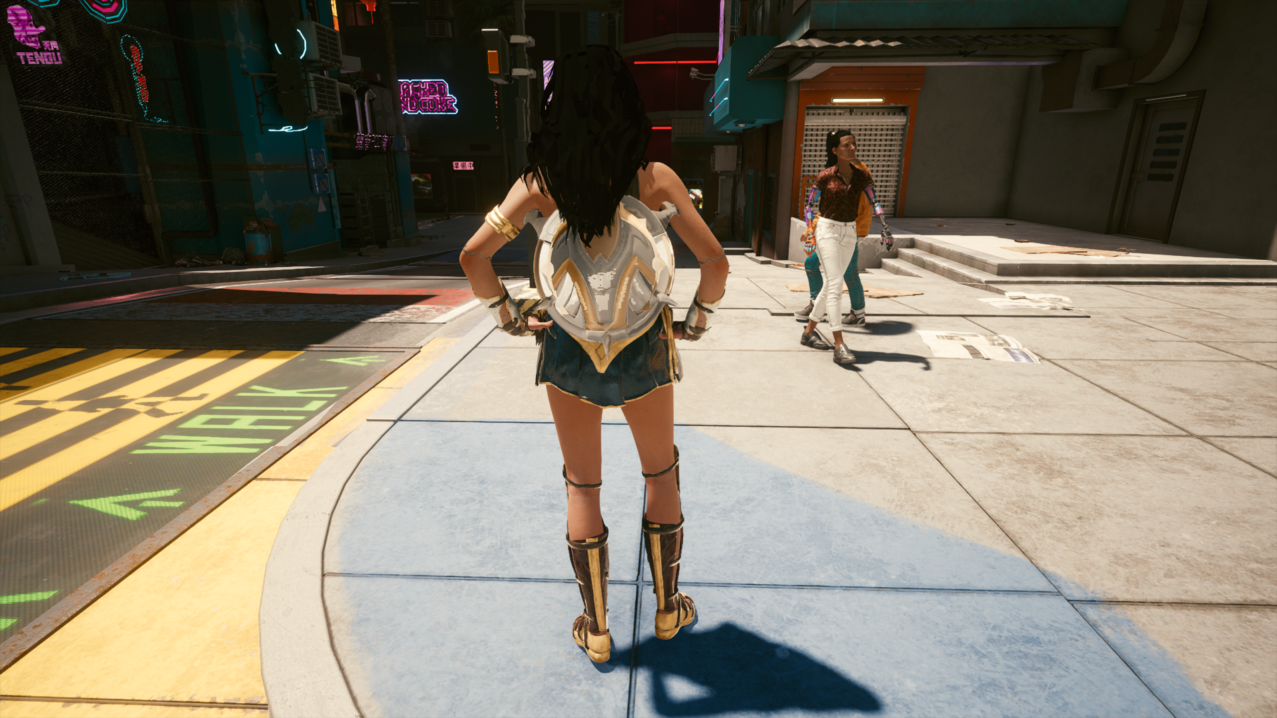 赛博朋克2077 人物角色 《神奇女侠》全套服装-头发-剑-预设 截图