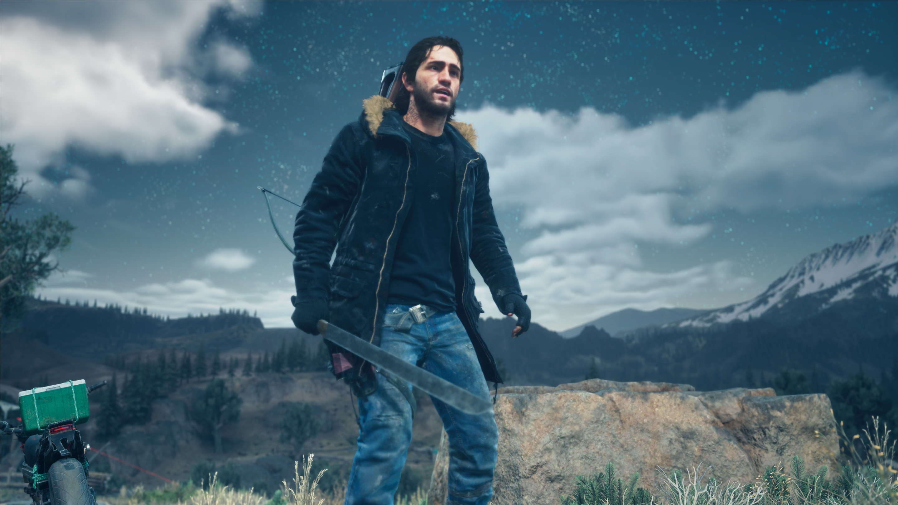 往日不再 人物角色 deacon黑色夹克和针织手套 截图