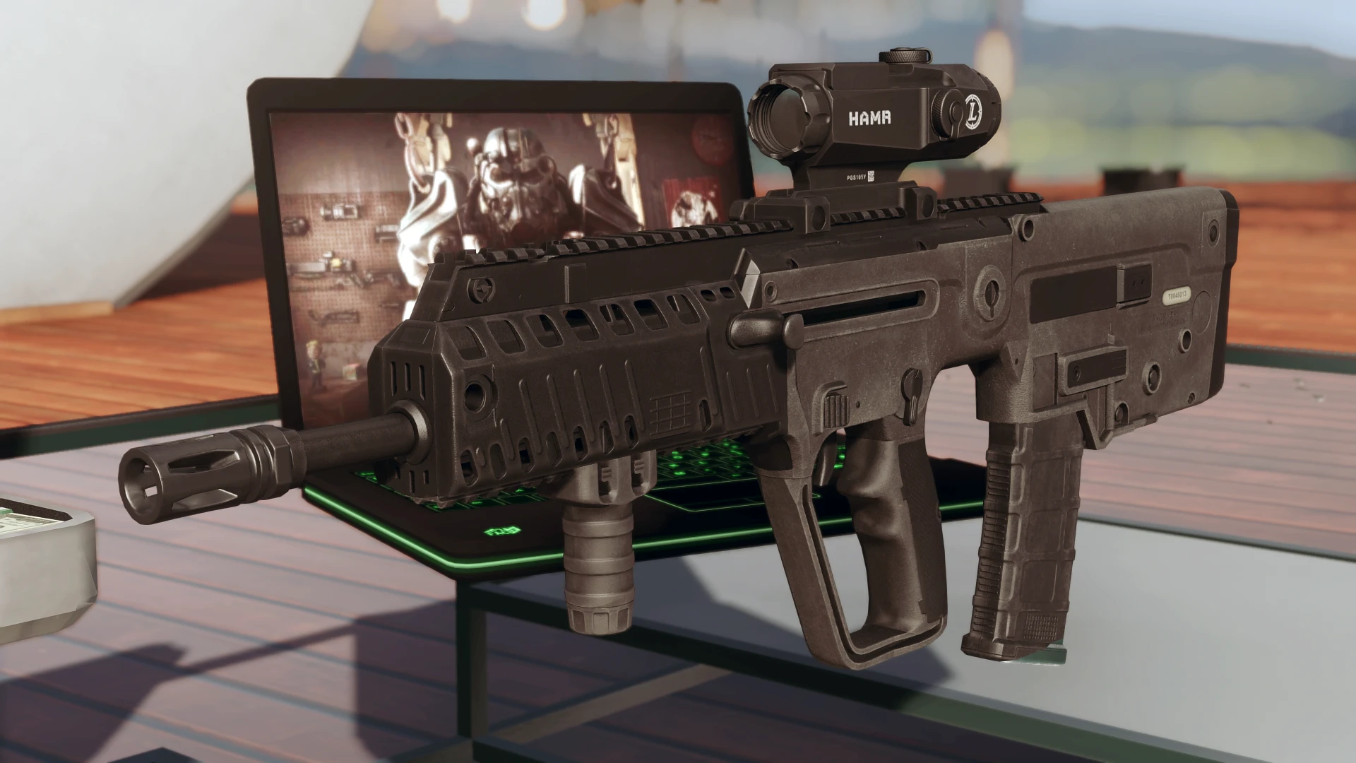 辐射4 武器装备 iwi 塔沃尔 x95无托步枪(更新) 截图