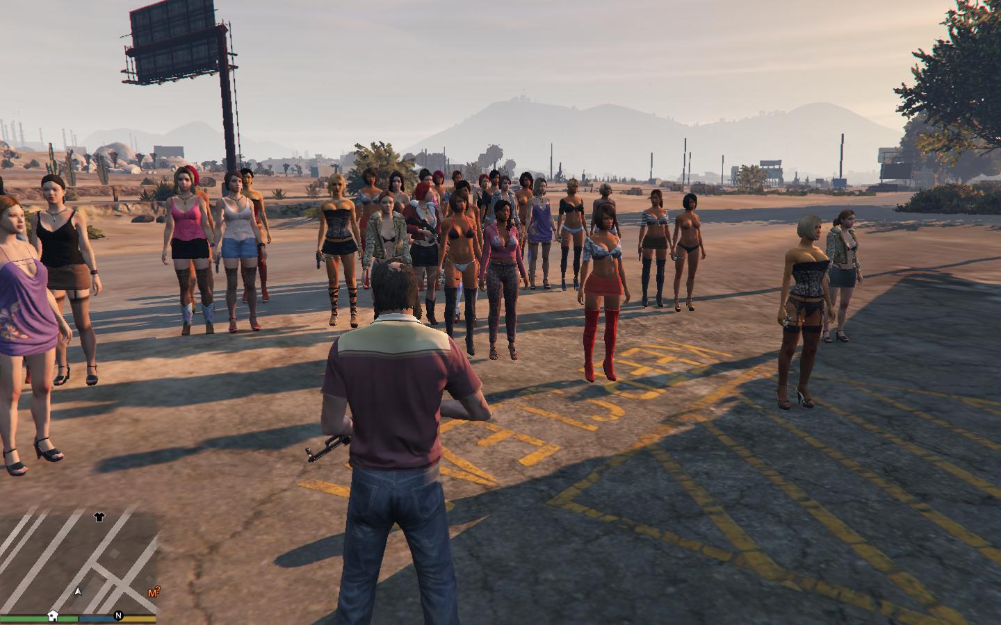 侠盗猎车手5一大波妹子保镖mod