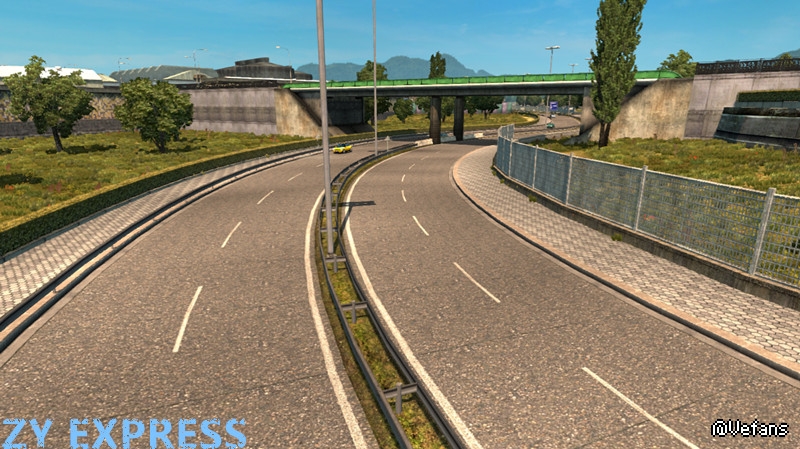 欧洲卡车模拟2 v1.25新的道路纹理MOD