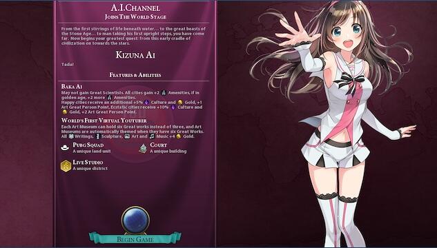 文明6迭起兴衰v100229人工智障绊爱酱mod