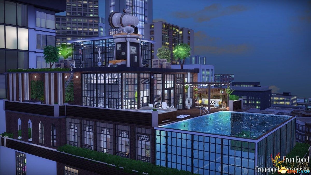 模拟人生4 v1.31工业风顶楼豪华公寓MOD