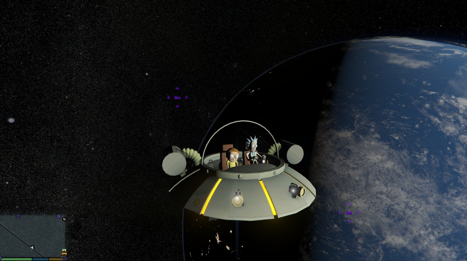 侠盗猎车5瑞克与莫蒂太空巡洋舰mod