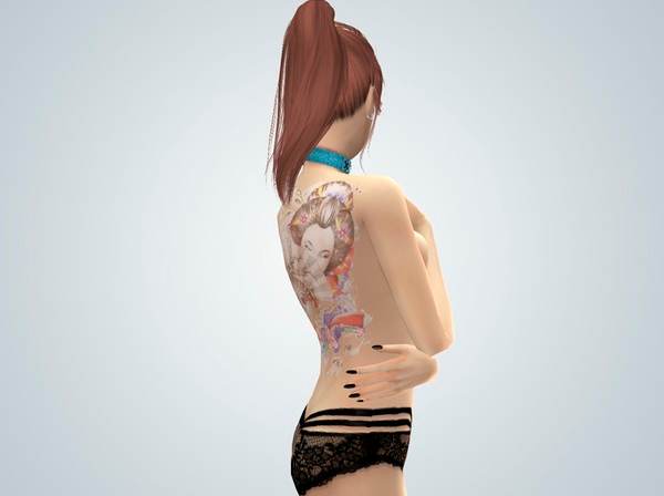 模拟人生4 V1 31女士日本艺伎画像背部纹身mod下载 Vv1 31版本 模拟人生4 Mod下载 3dm Mod站